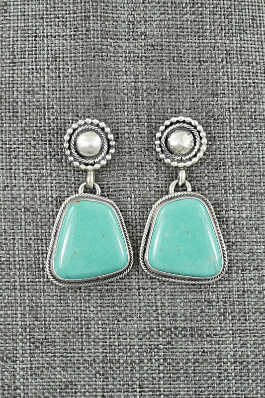 Turquoise & Sterling Silver Earrings - Darrin Livingston