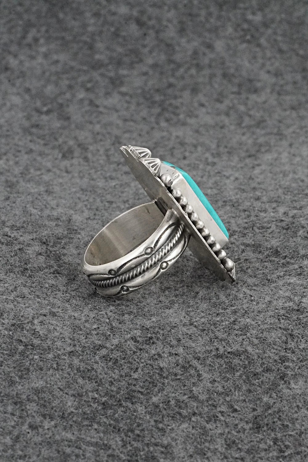 Turquoise & Sterling Silver Ring - Michael Calladitto - Size 10