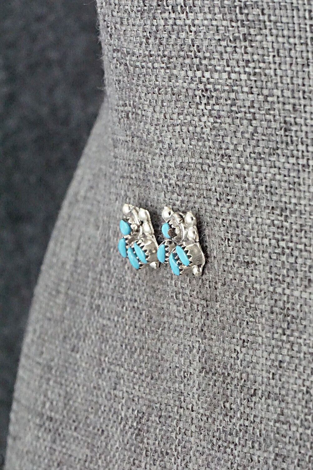 Turquoise & Sterling Silver Earrings - Alice Mutte