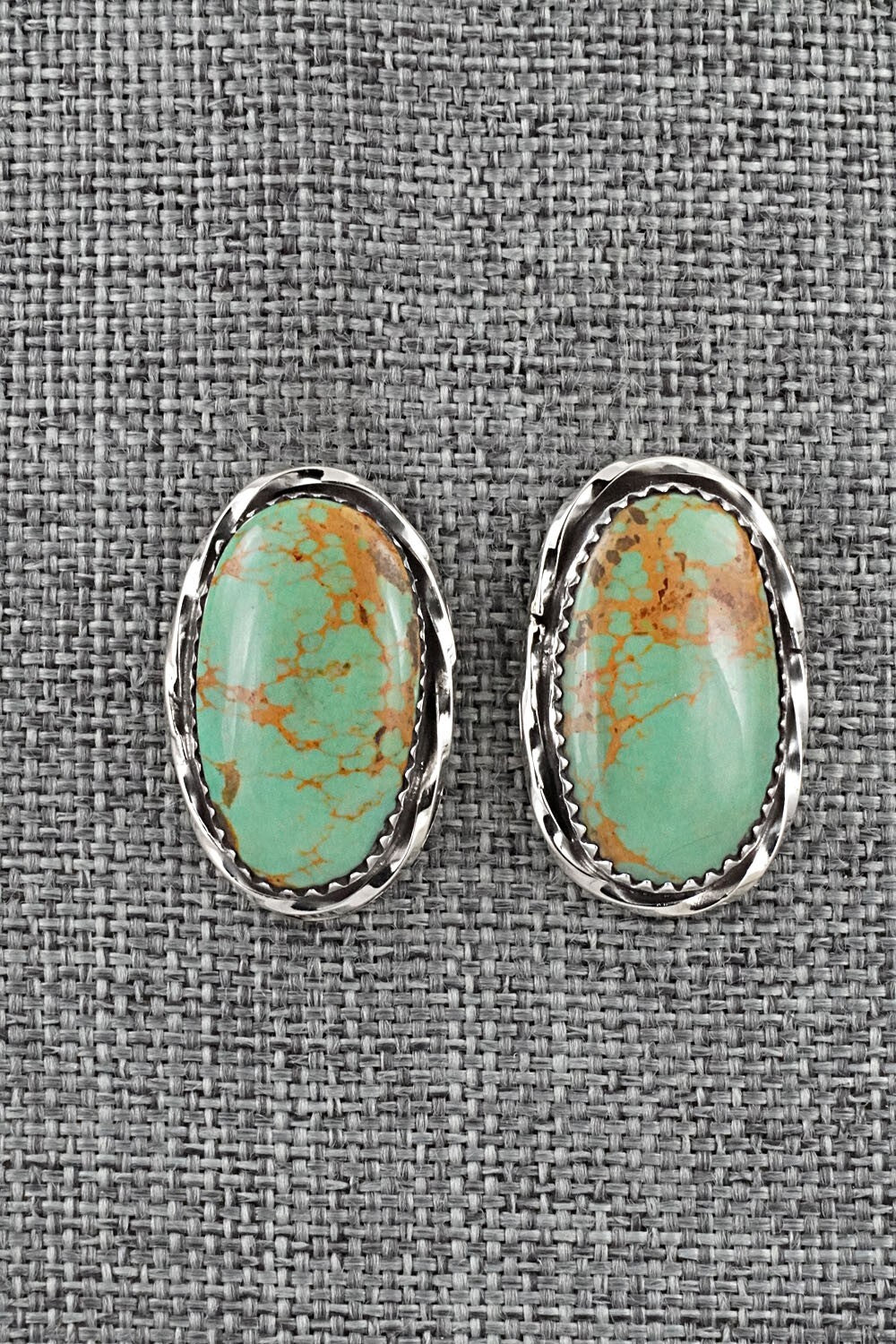 Turquoise & Sterling Silver Earrings - Ernest Hawthorne