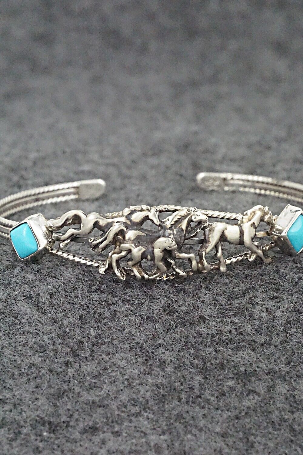 Turquoise & Sterling Silver Bracelet - Bobby Platero