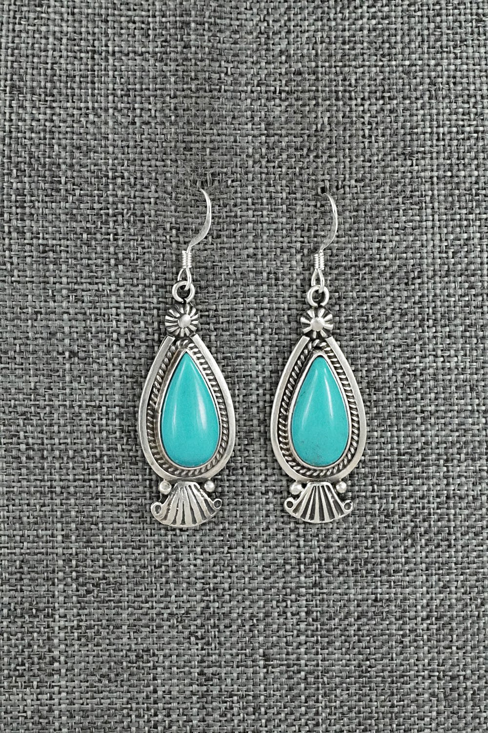 Turquoise & Sterling Silver Earrings - Verley Betone