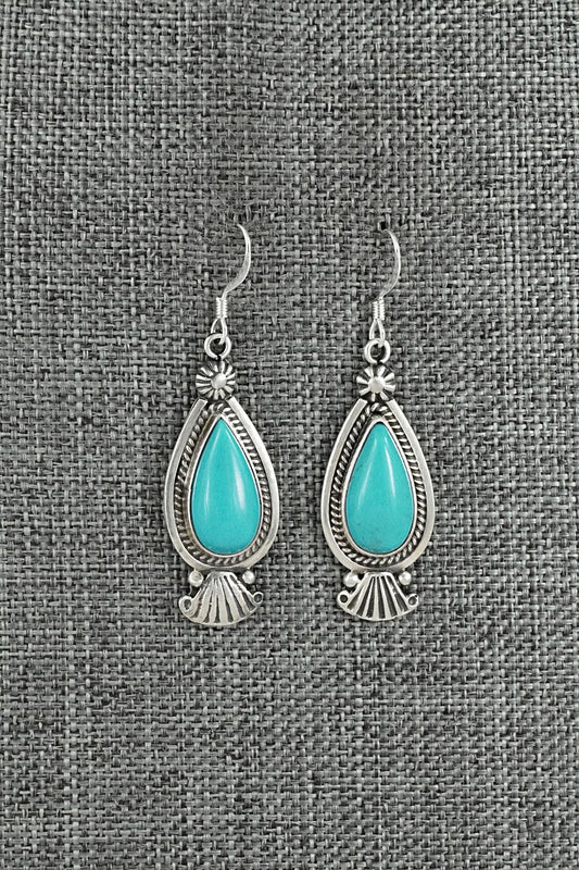 Turquoise & Sterling Silver Earrings - Verley Betone