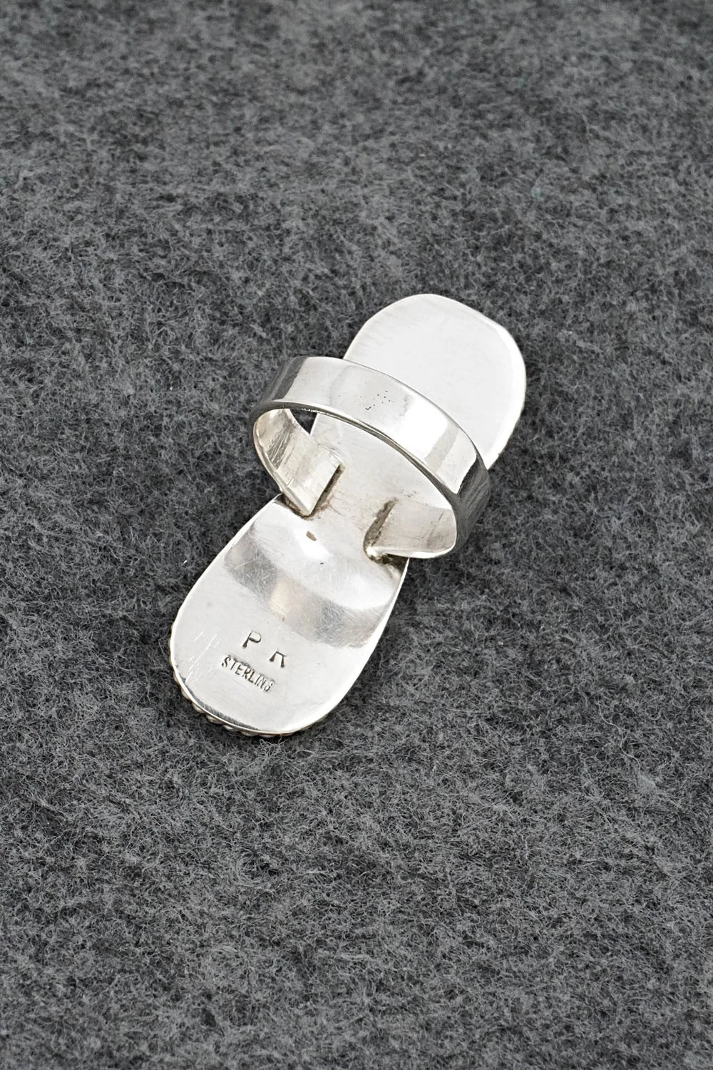 Coral & Sterling Silver Ring - Priscilla Reeder - Size 7