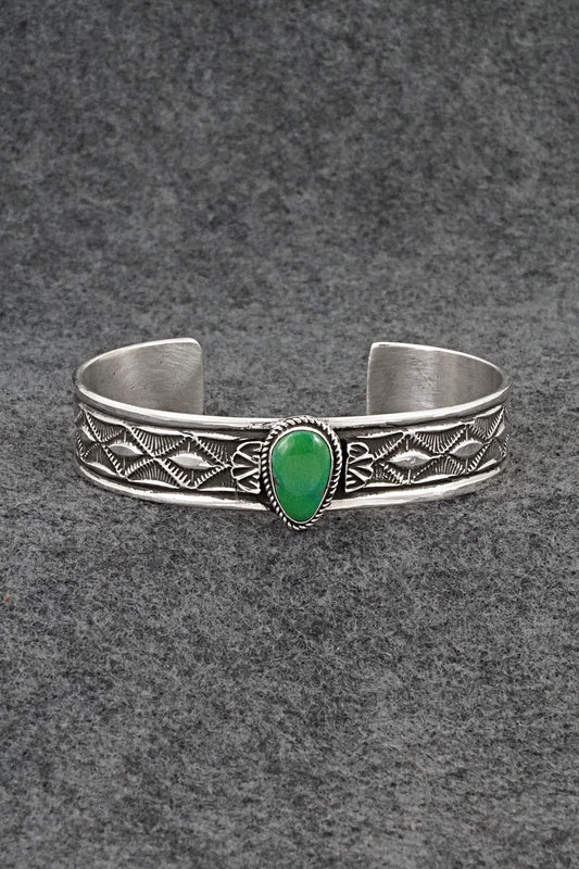 Turquoise & Sterling Silver Bracelet - Leonard Maloney