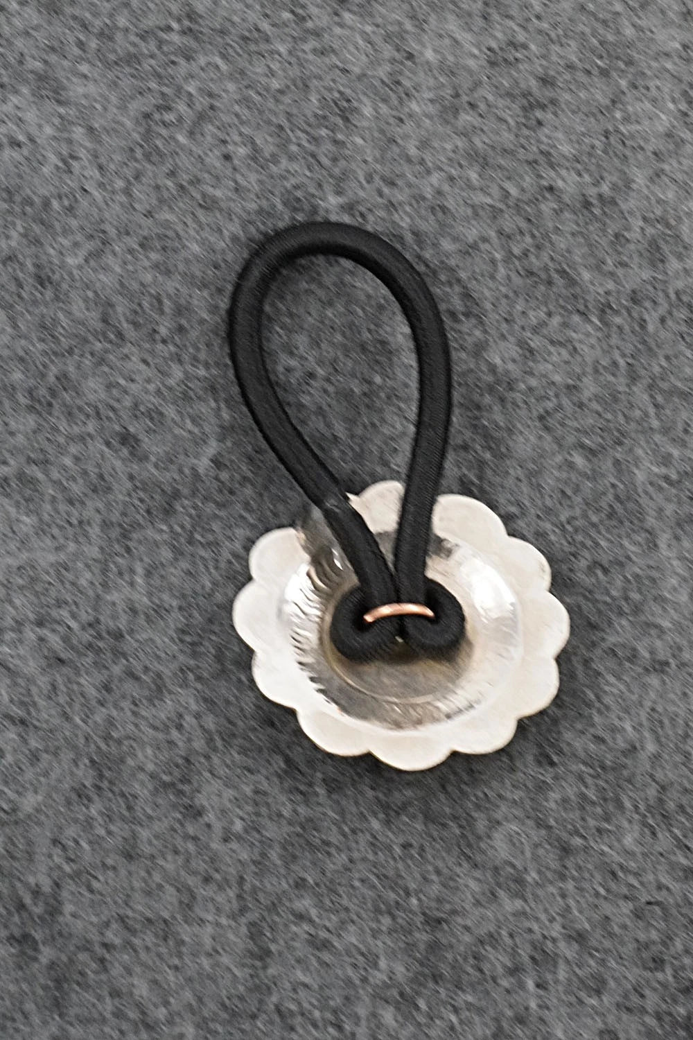 Turquoise & Sterling Silver Hair Tie - Bertha Begay