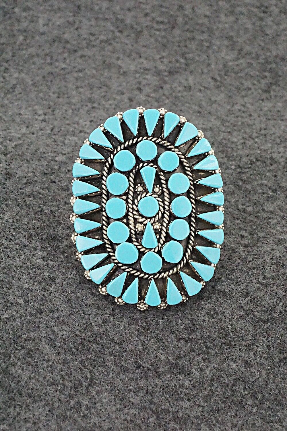 Turquoise & Sterling Silver Ring - Merlinda Chavez - Size 7