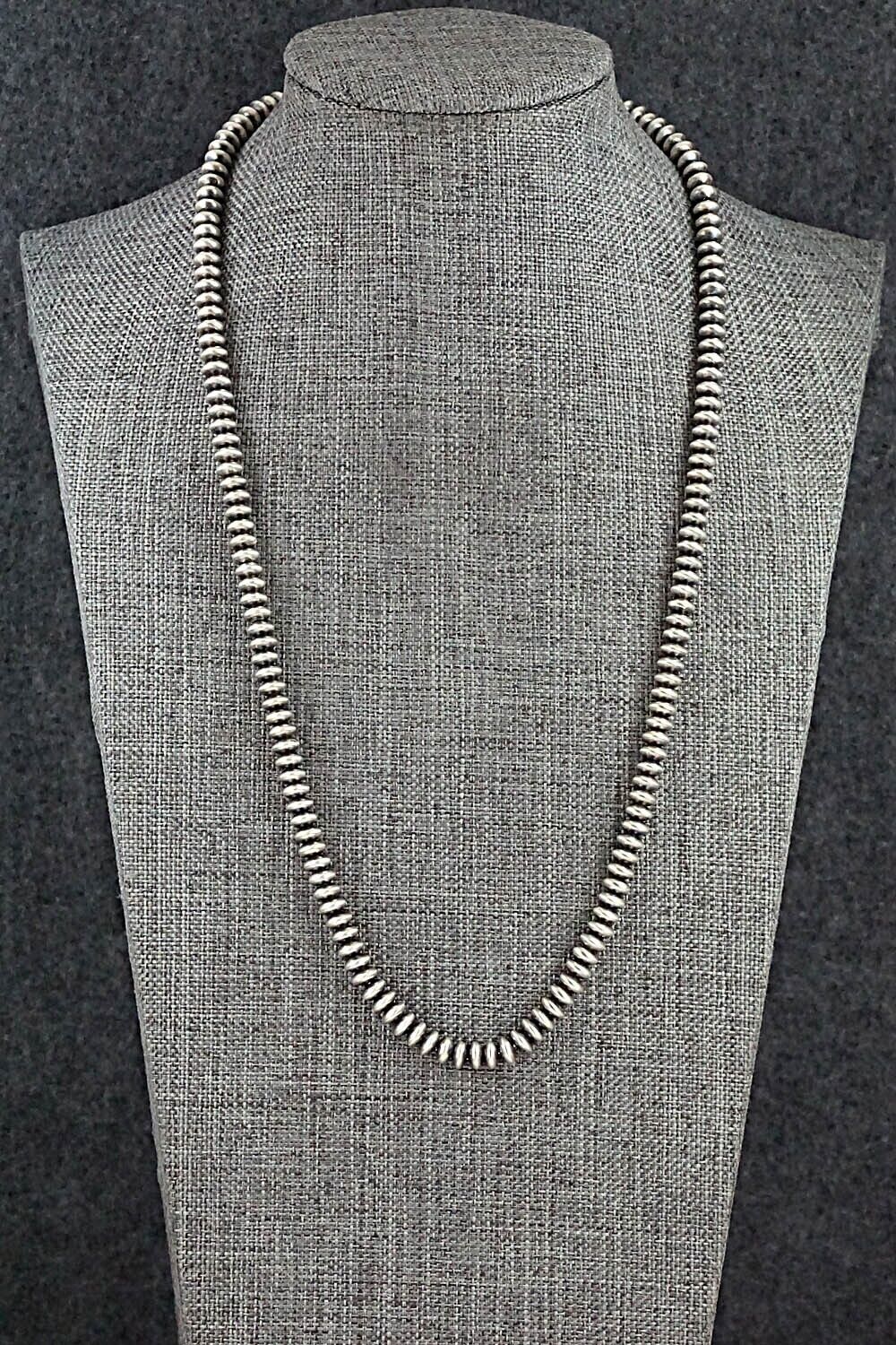 Sterling Silver Navajo Pearl Necklace 20" - Bryannen Halwood