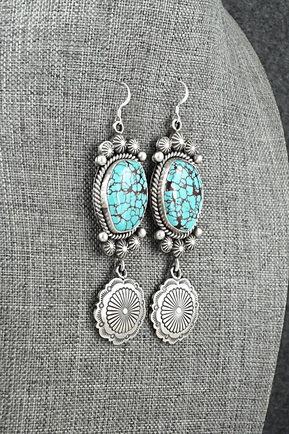 Turquoise & Sterling Silver Earrings - Michael Calladitto