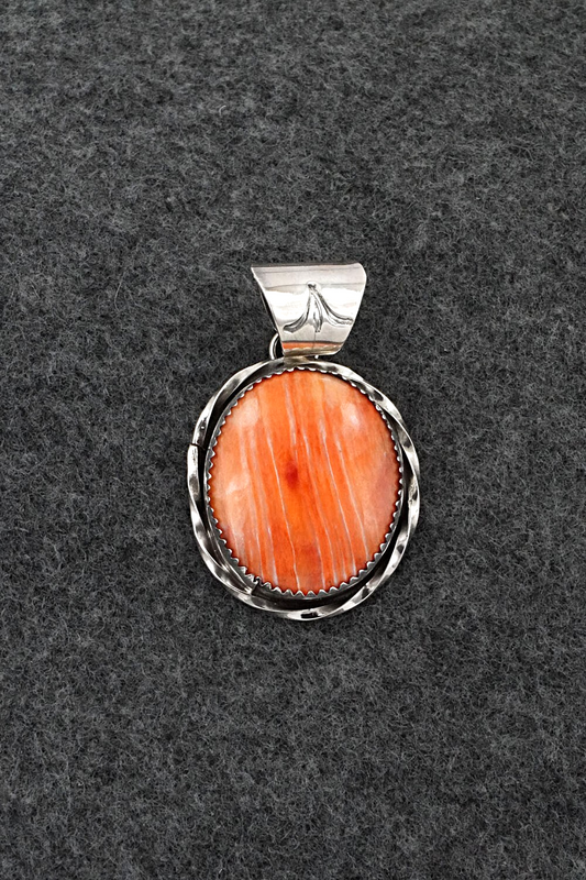 Spiny Oyster & Sterling Silver Pendant - Ernest Hawthorne