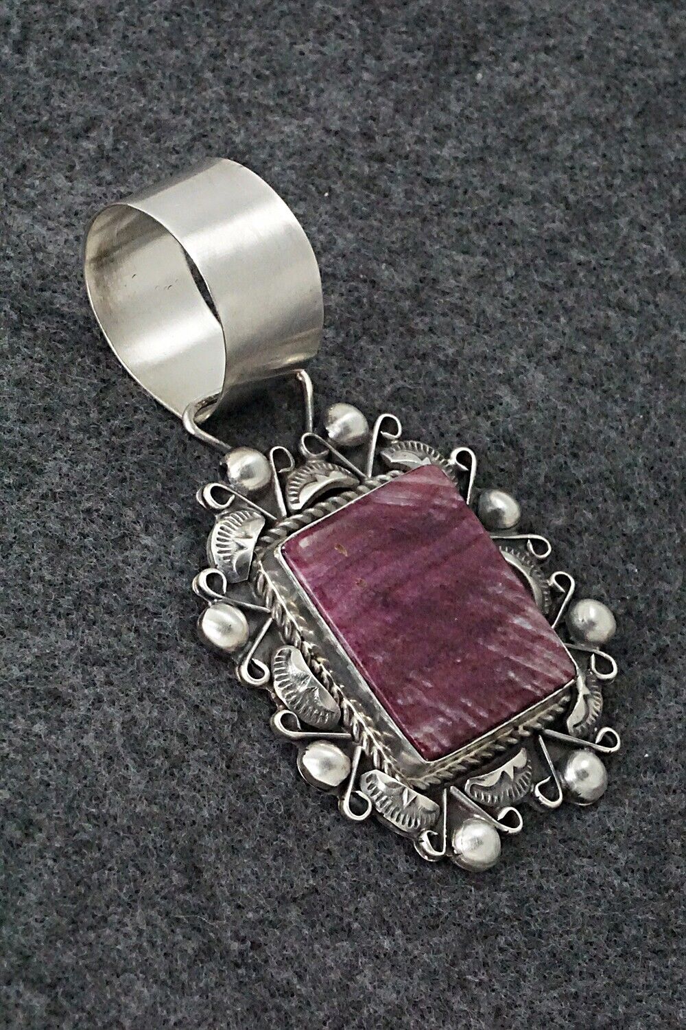 Spiny Oyster and Sterling Silver Pendant - Wilson Dawes