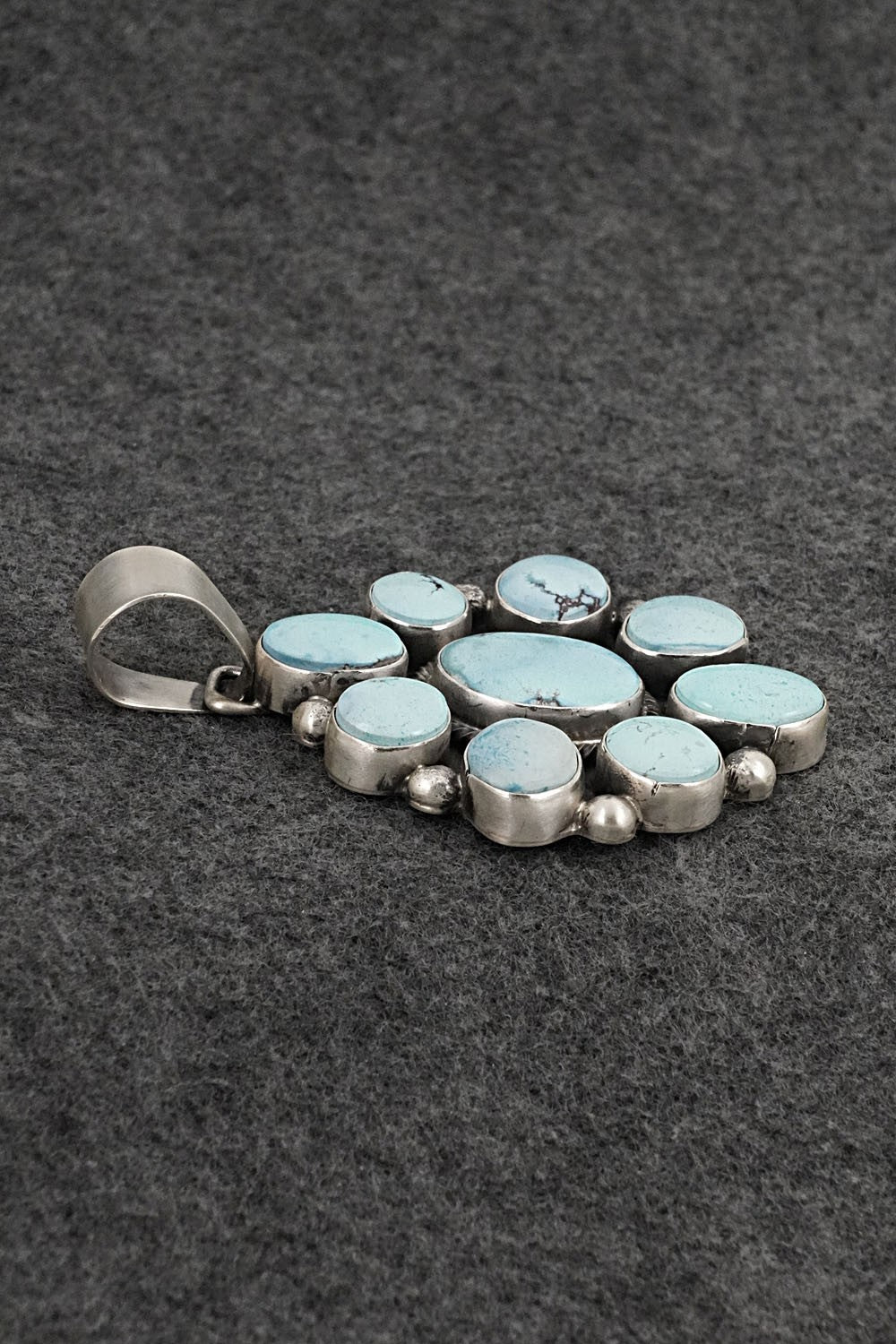 Turquoise & Sterling Silver Pendant and Earrings Set - Bobby Johnson
