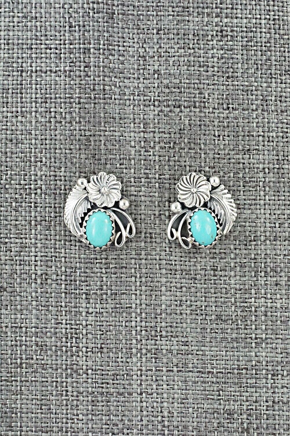 Turquoise & Sterling Silver Earrings - Rita Largo