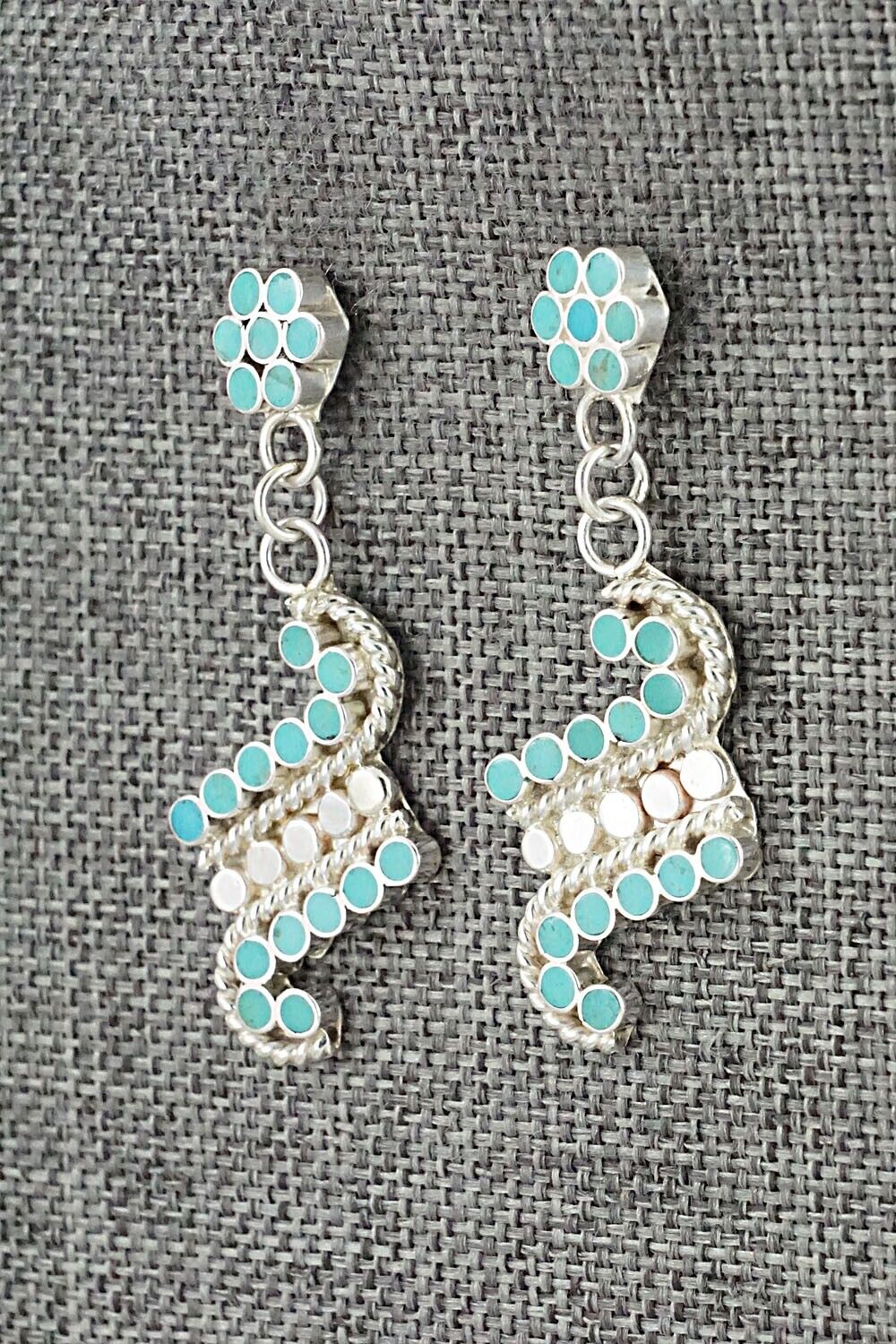 Turquoise & Sterling Silver Earrings - Michelle Peina