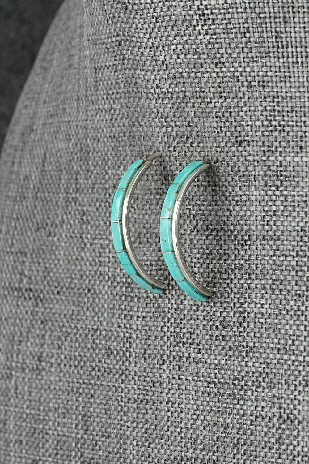 Turquoise & Sterling Silver Earrings - Nathaniel Johnson