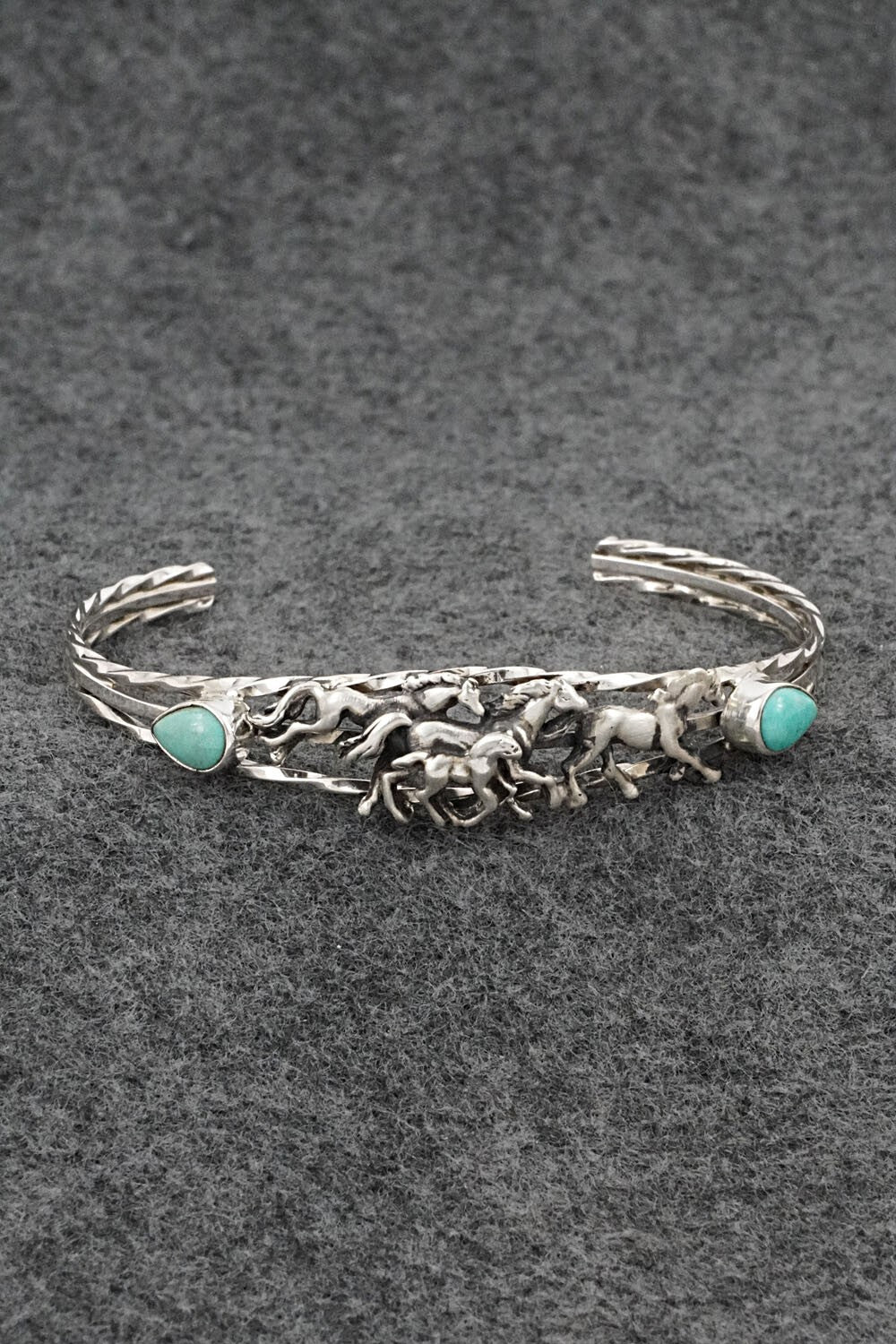 Turquoise & Sterling Silver Bracelet - Bobby Platero