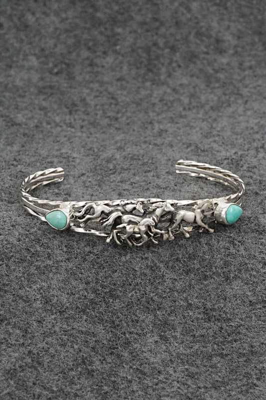 Turquoise & Sterling Silver Bracelet - Bobby Platero