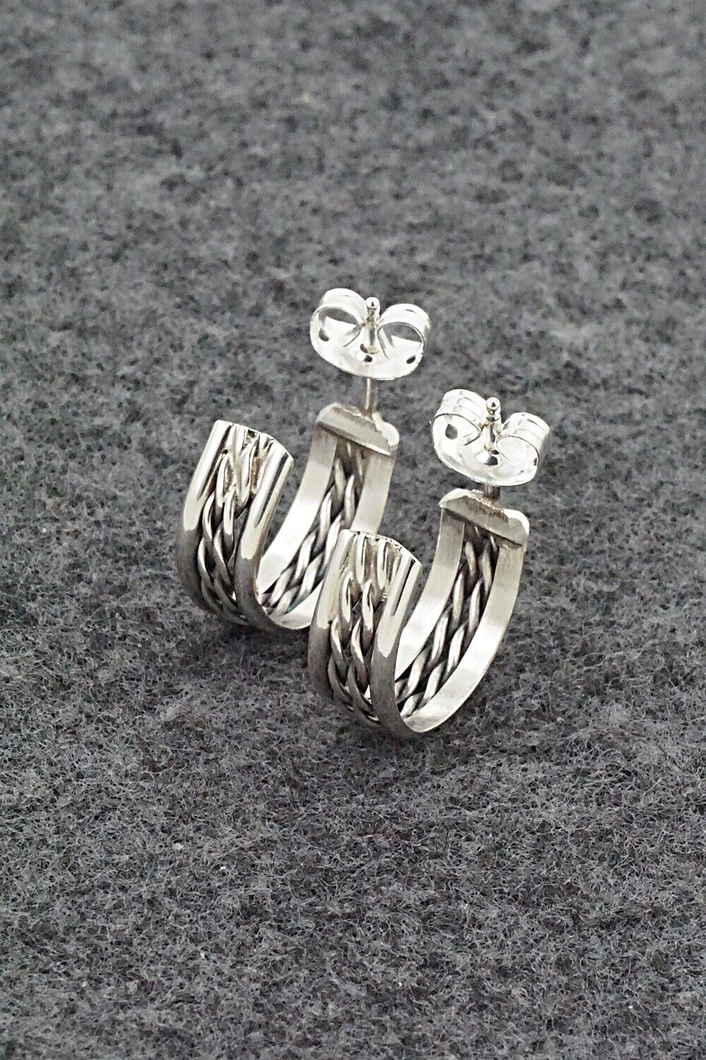 Sterling Silver Hoop Earrings - Caroline Tsosie