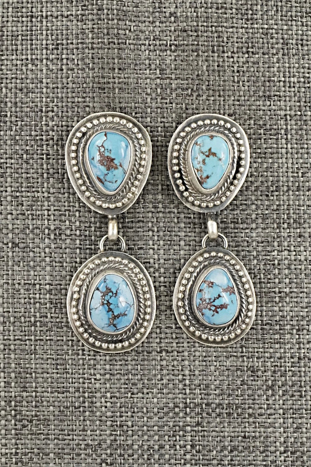 Turquoise & Sterling Silver Necklace and Earrings Set - Kathleen Livingston