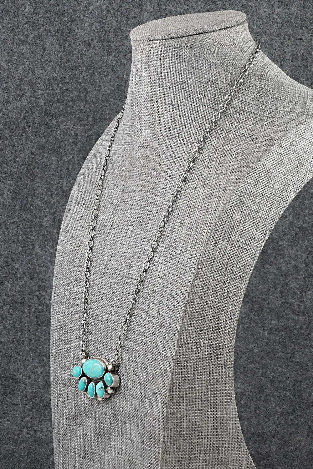 Turquoise & Sterling Silver Necklace - Kathleen Livingston