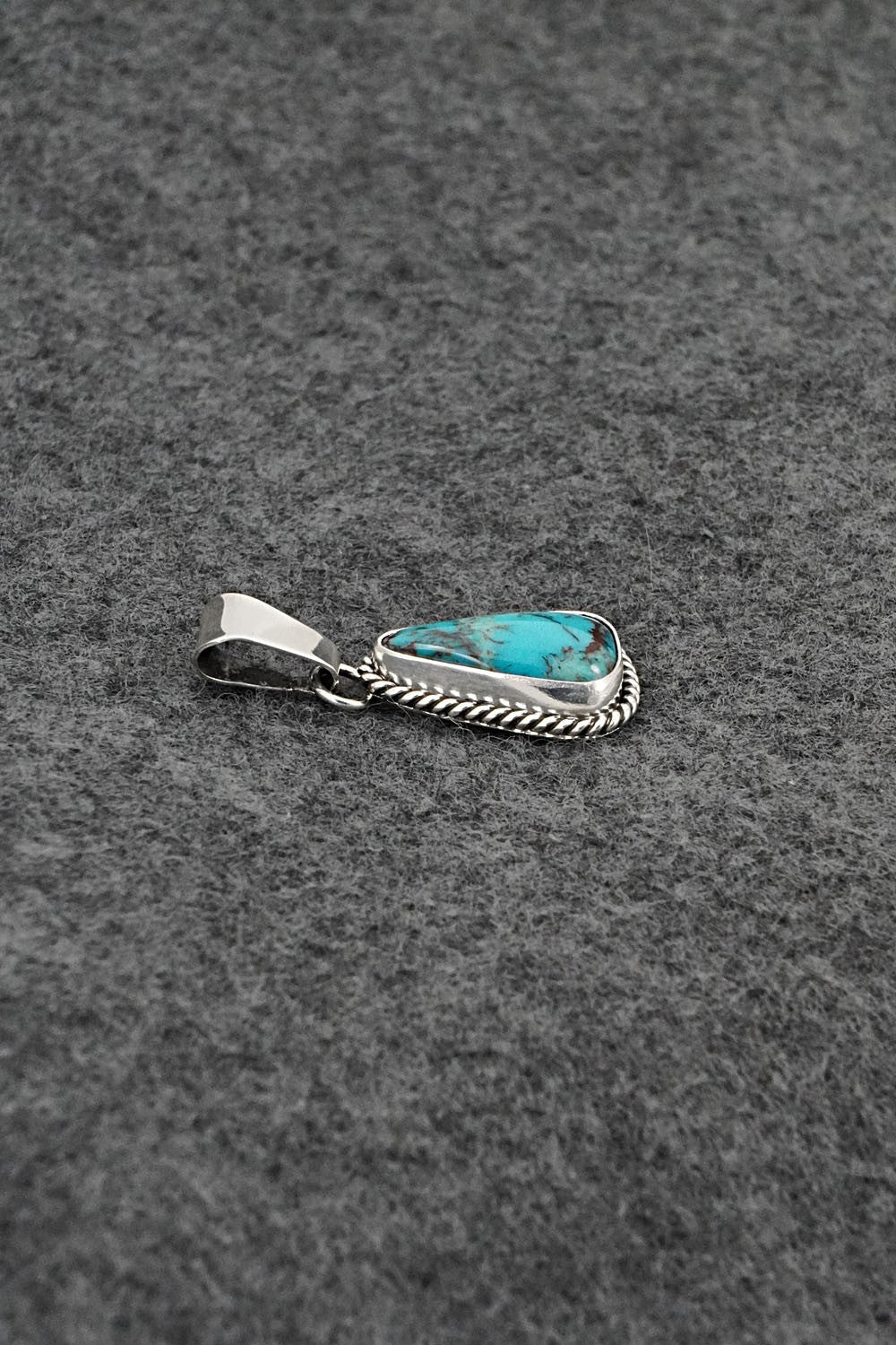 Turquoise & Sterling Silver Pendant - Rena Begay