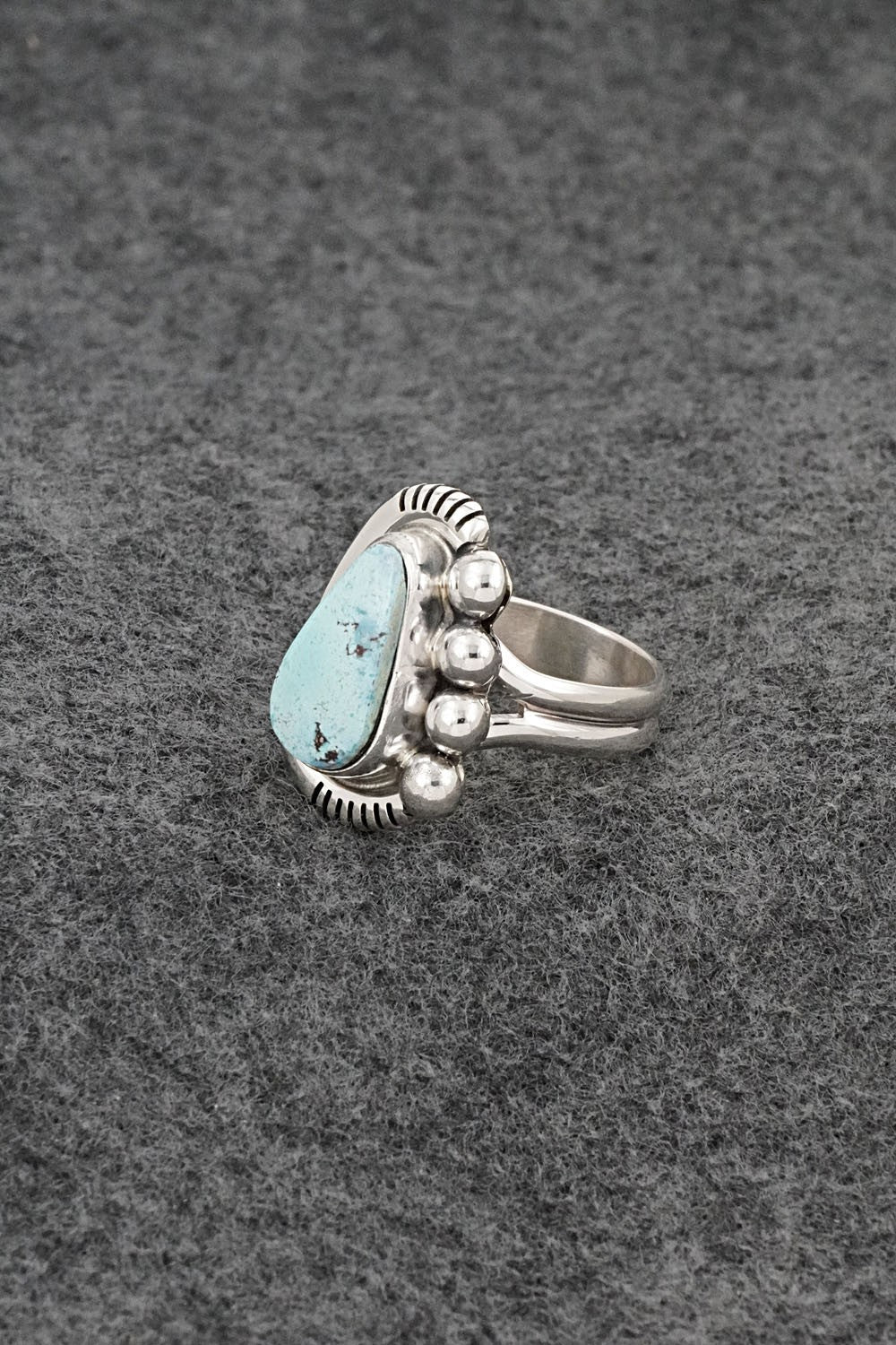 Turquoise & Sterling Silver Ring - Joelias Draper - Size 7 Adj.
