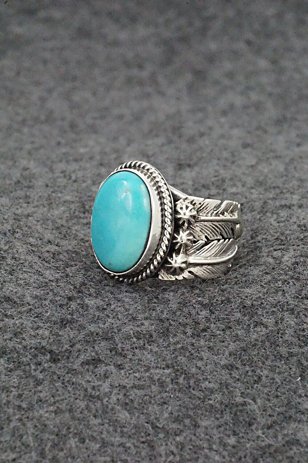 Turquoise & Sterling Silver Ring - Grace Kenneth - Size 5.5