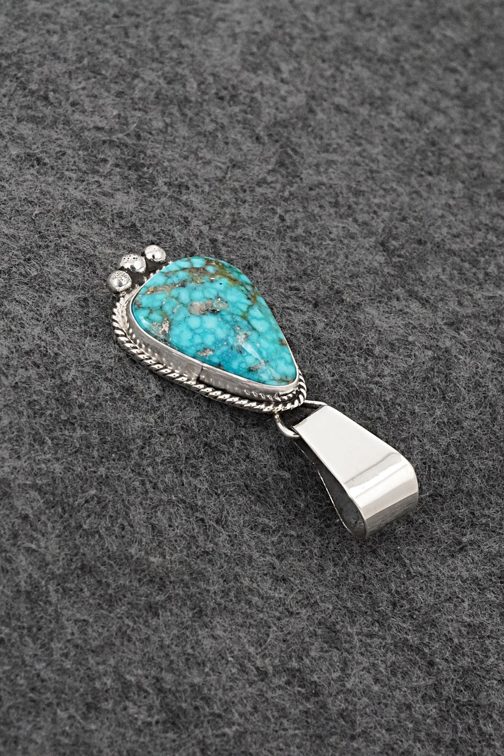 Turquoise & Sterling Silver Pendant - Rena Begay