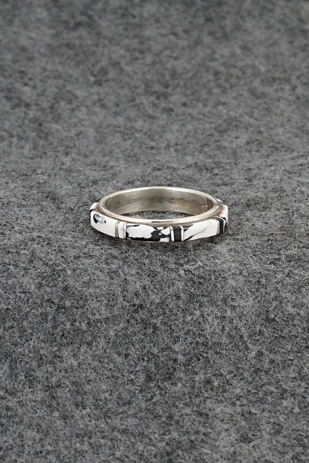 White Buffalo & Sterling Silver Ring - Terrance Panteah - Size 10