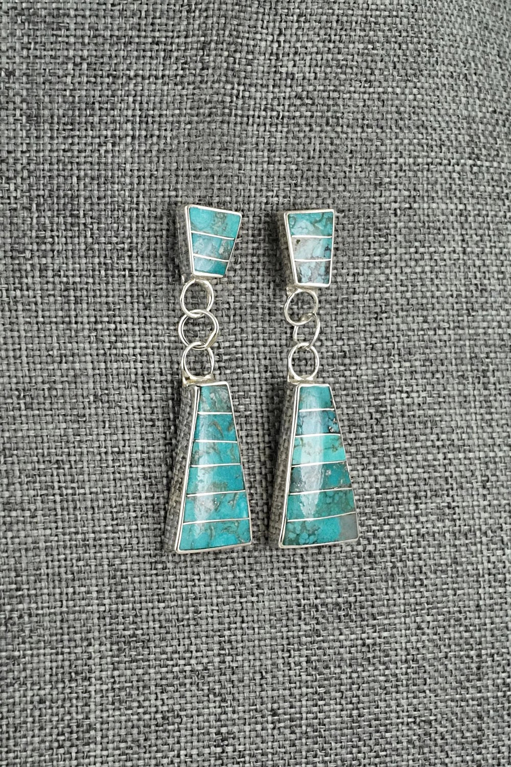 Turquoise and Sterling Silver Earrings - Michelle Haloo