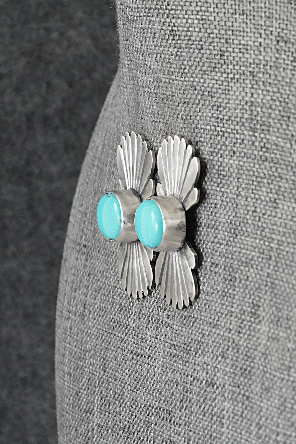 Turquoise & Sterling Silver Earrings - Mark Yazzie