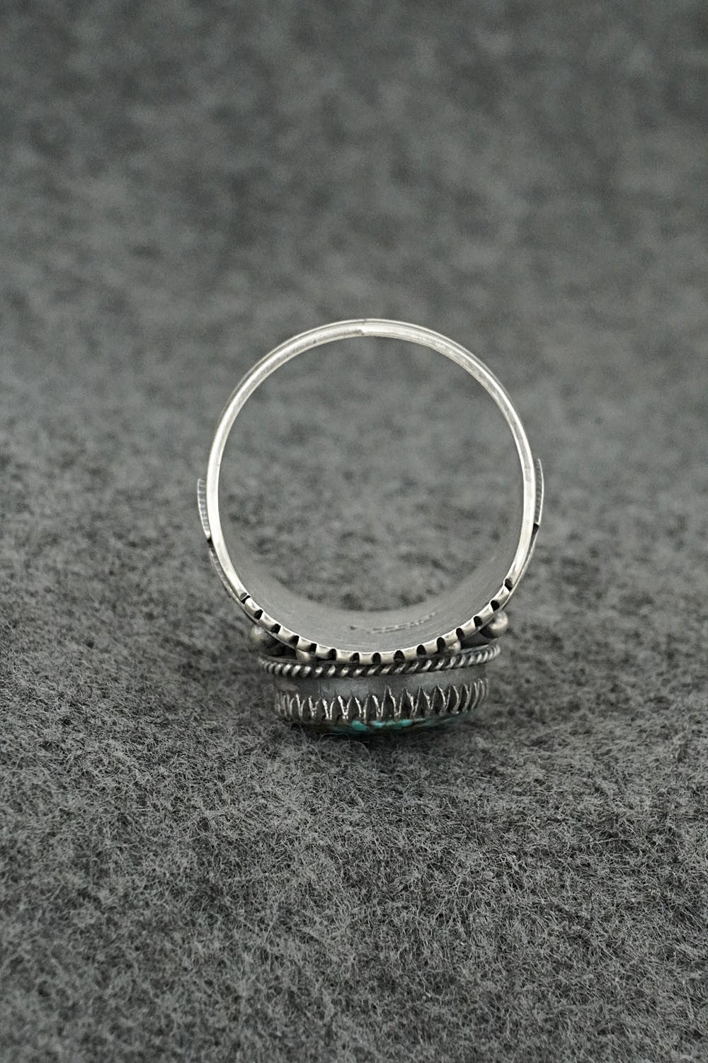 Turquoise & Sterling Silver Ring - Derrick Gordon - Size 13