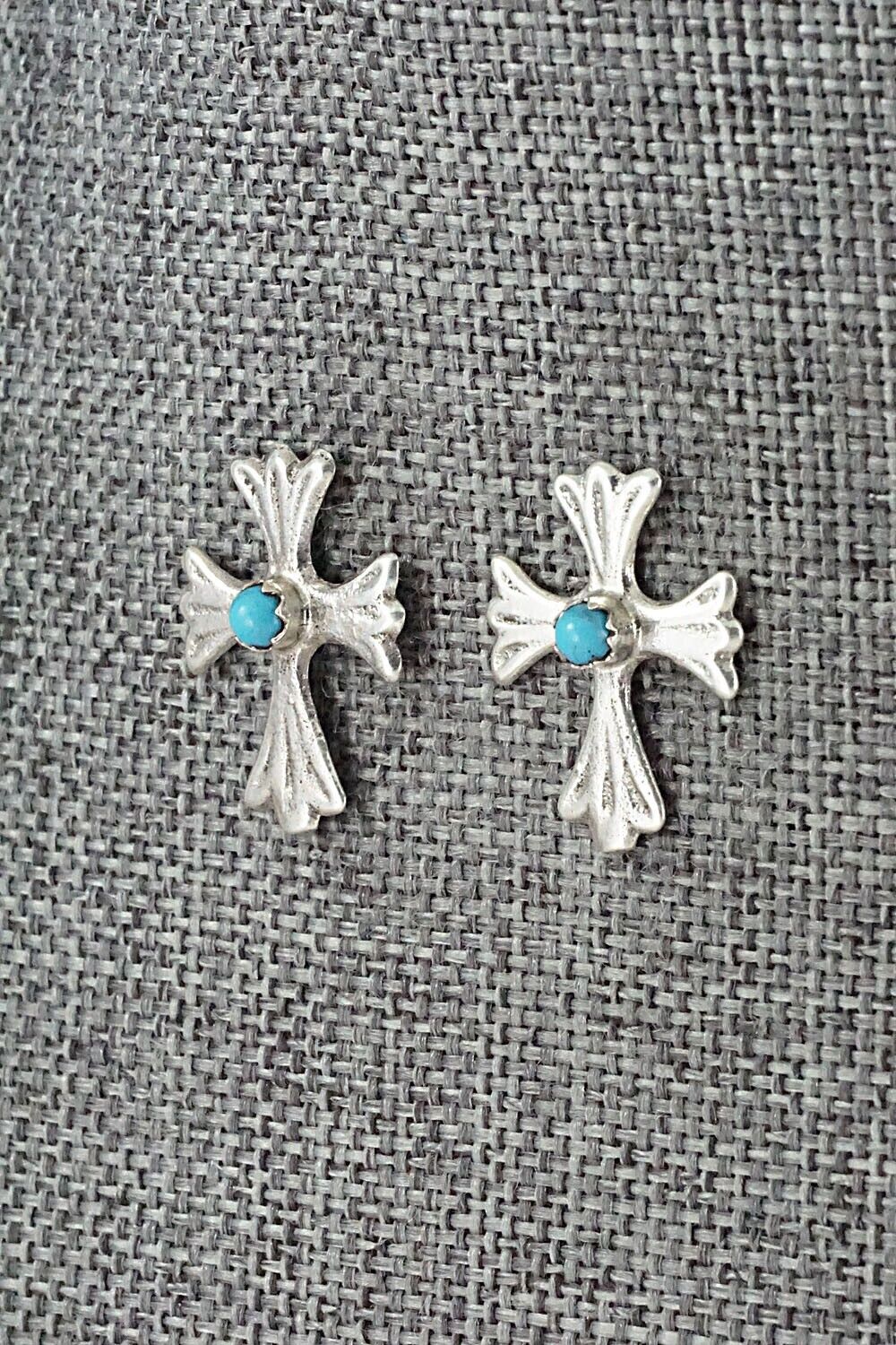 Turquoise & Sterling Silver Earrings - Bruce Chee