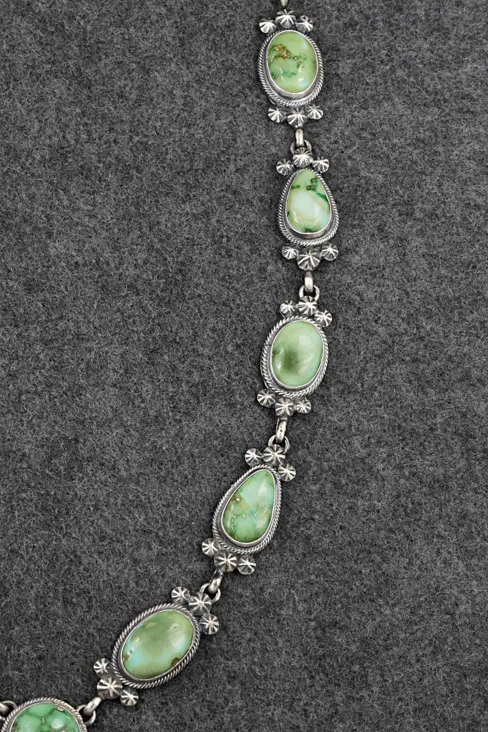 Turquoise & Sterling Silver Necklace and Earrings Set - Darrin Livingston