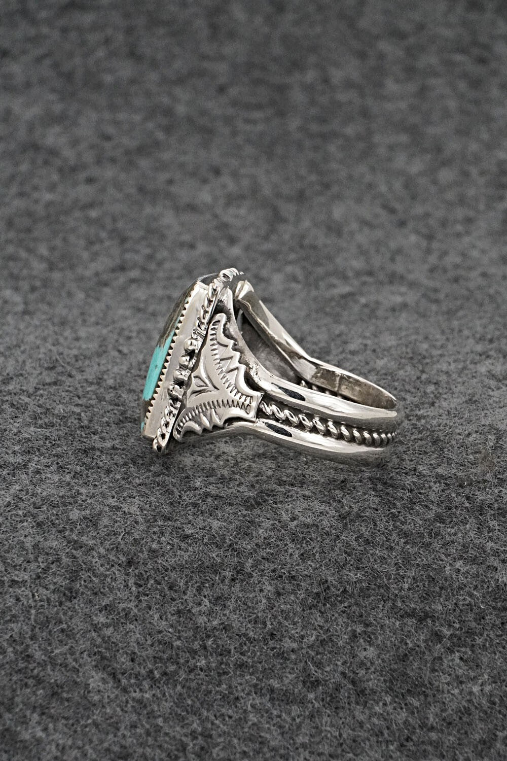 Turquoise & Sterling Silver Ring - Gregg Yazzie - Size 12