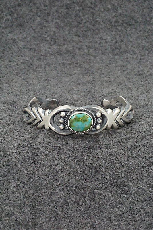 Turquoise & Sterling Silver Bracelet - Harrison Bitsue