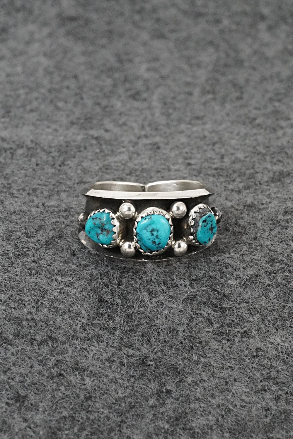 Turquoise & Sterling Silver Ring - Paul Largo - Size 10