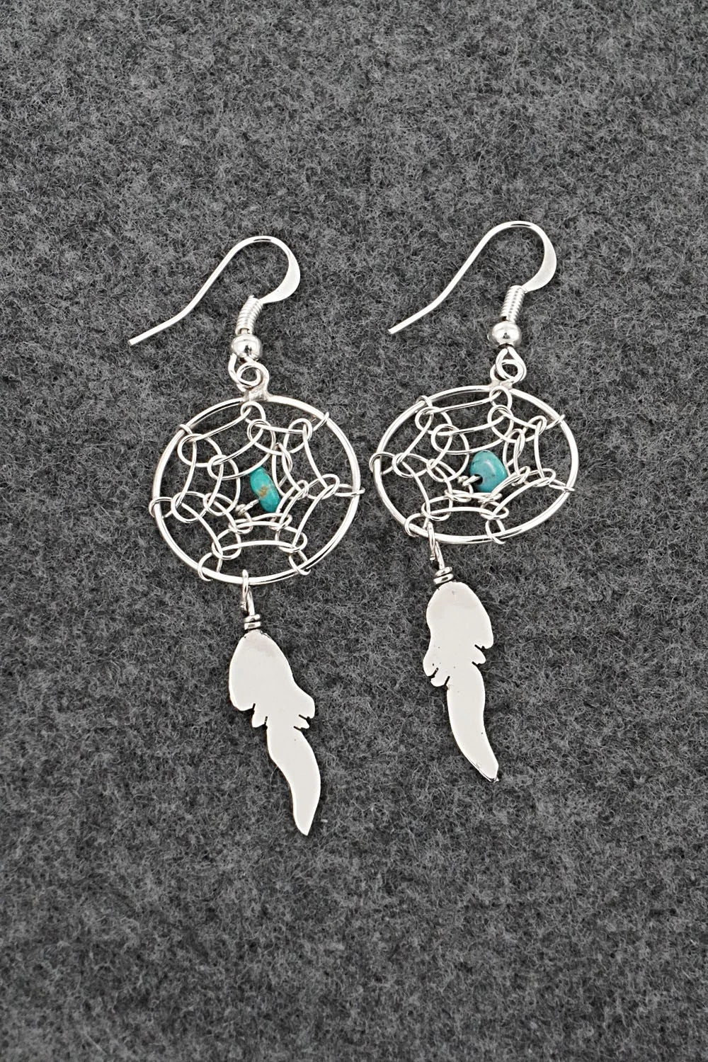 Turquoise & Sterling Silver Earrings - Lorenzo Arviso