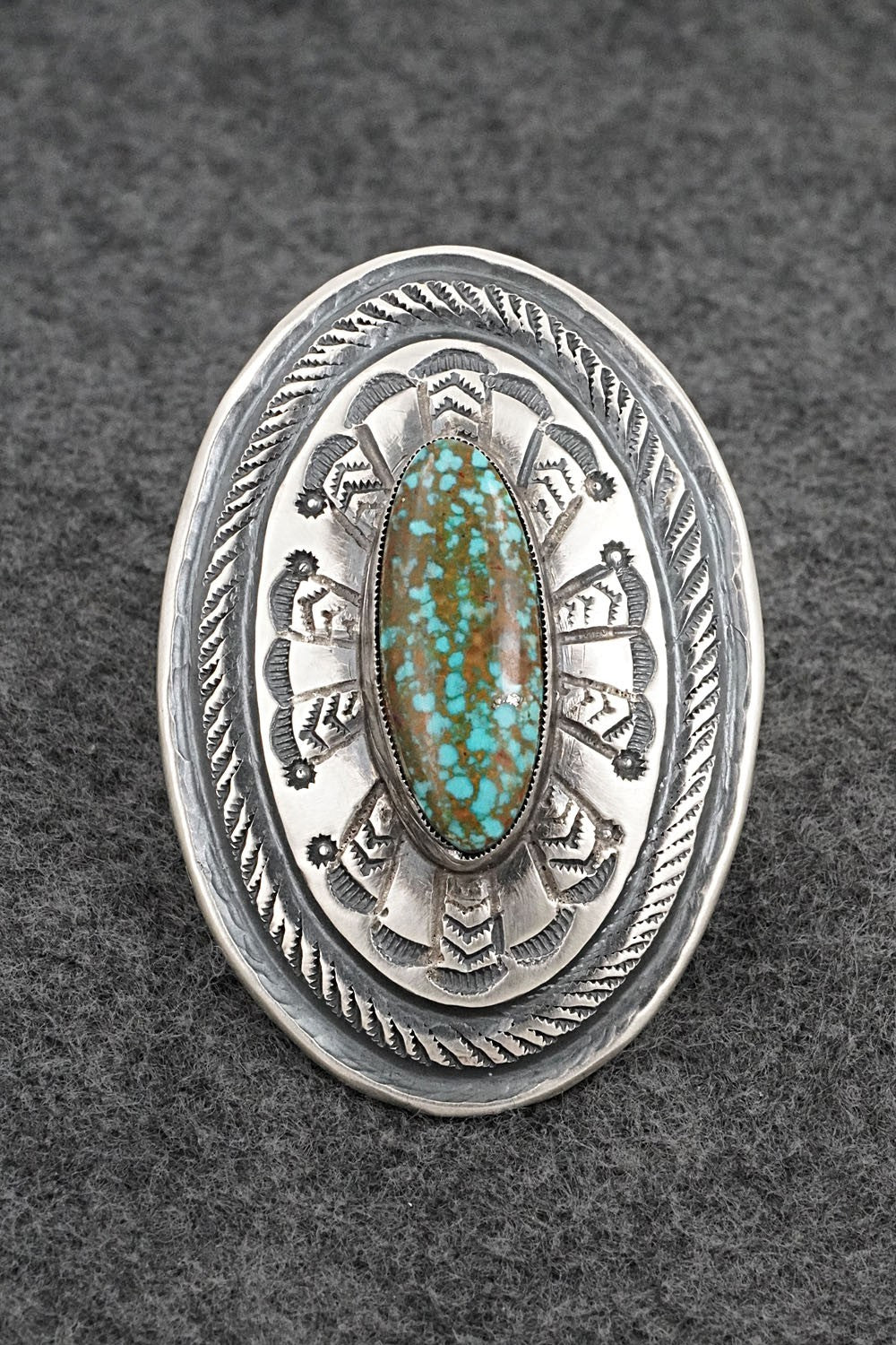 Turquoise & Sterling Silver Ring - Dexter Martinez - Size 9