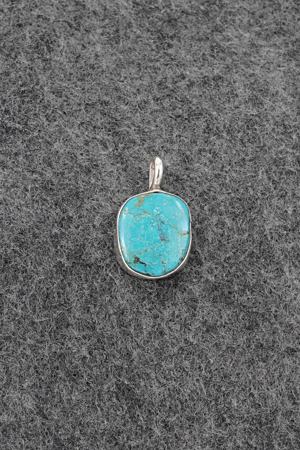 Turquoise & Sterling Silver Pendant - Ernest Hawthorne