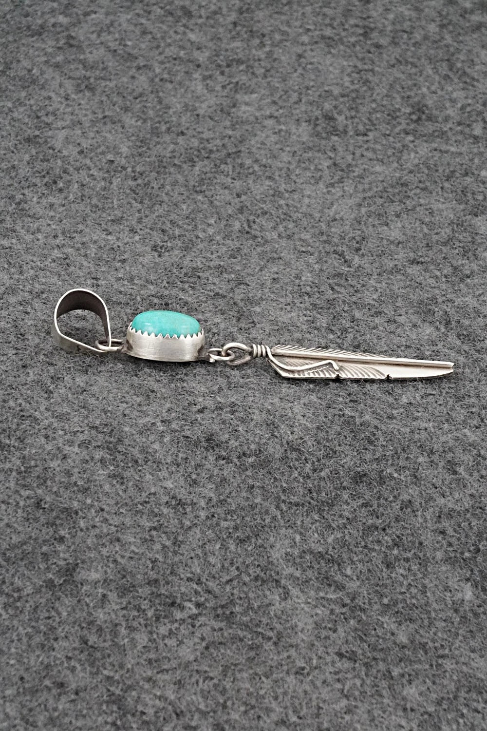 Turquoise & Sterling Silver Pendant - Chris Charley