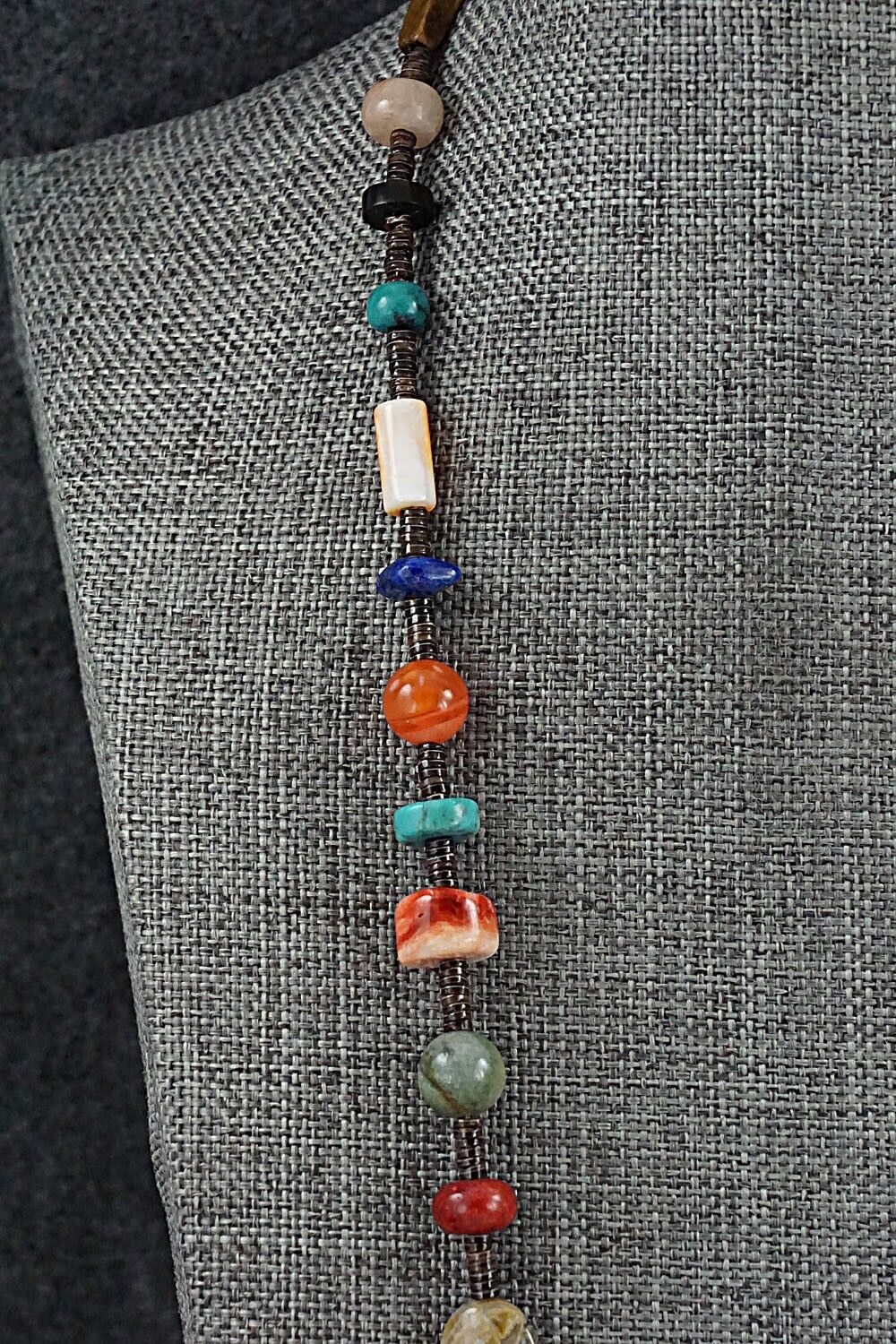 Multi-Stone and Sterling Silver Necklace - Helen Tsosie
