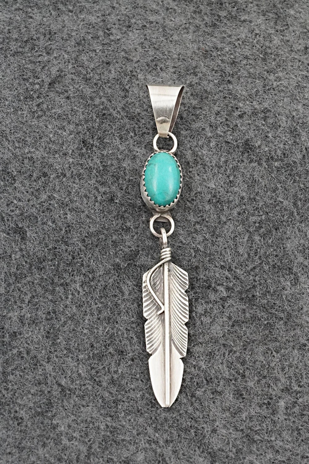Turquoise & Sterling Silver Pendant - Chris Charley