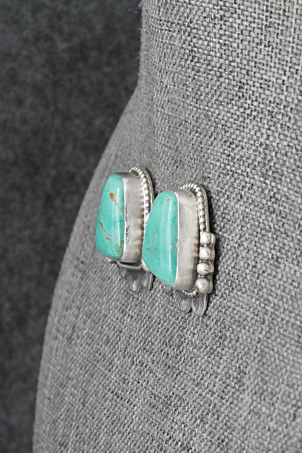 Turquoise & Sterling Silver Earrings - Bobby Johnson
