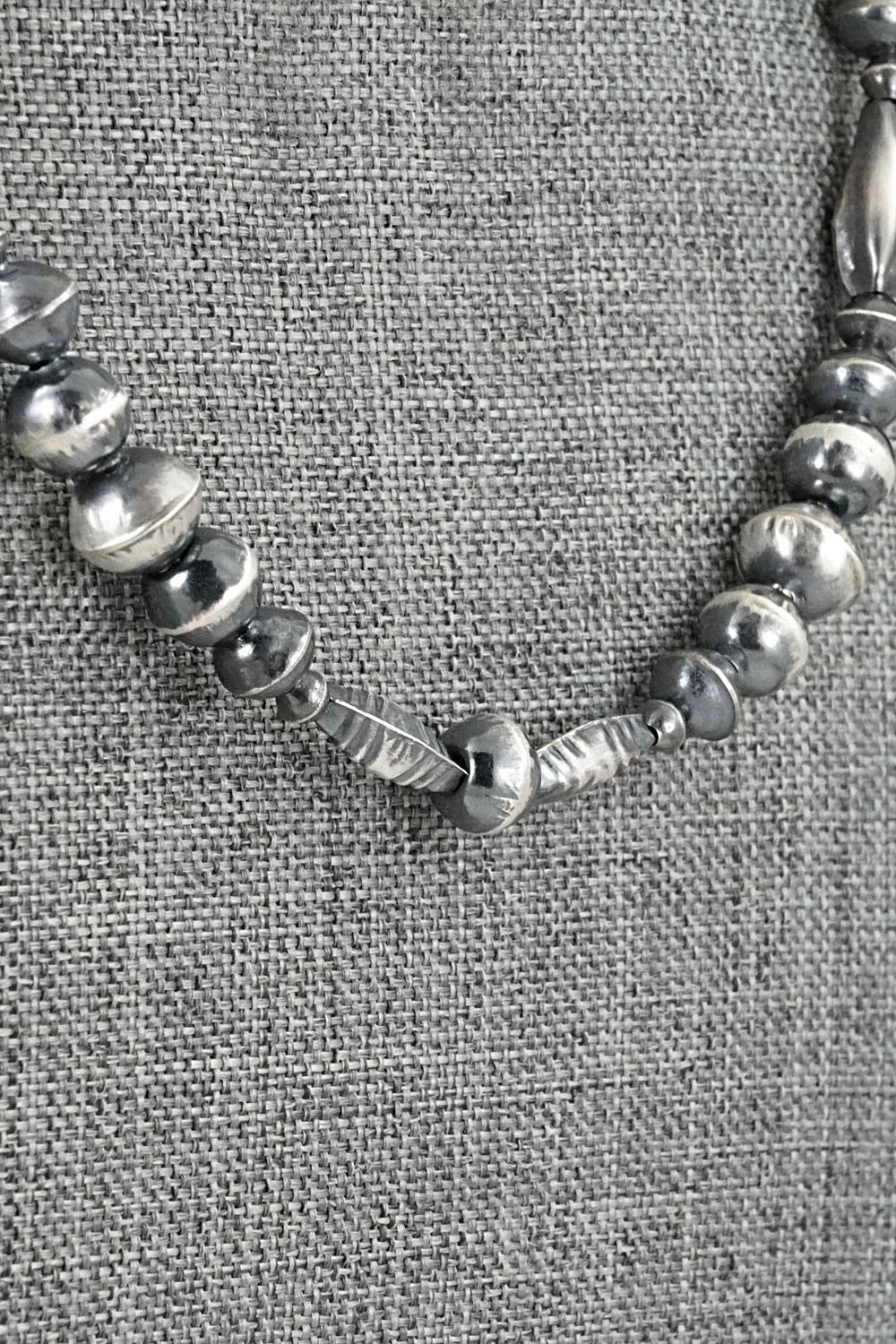 Sterling Silver Navajo Pearl Necklace 18" - Vintage
