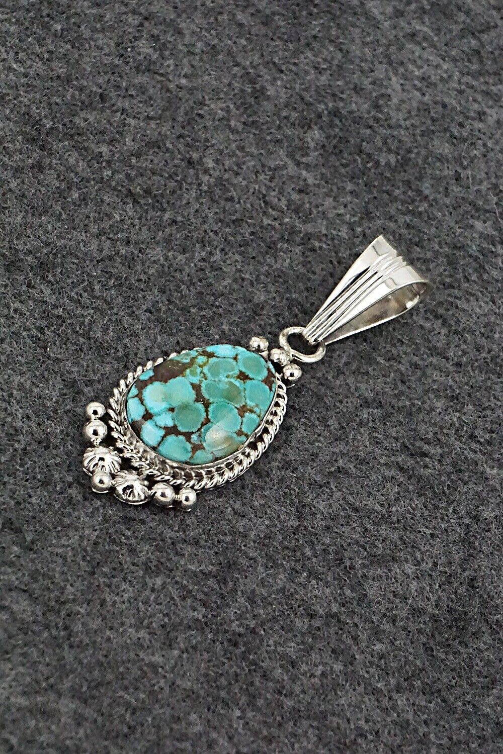 Turquoise & Sterling Silver Pendant - Samuel Yellowhair
