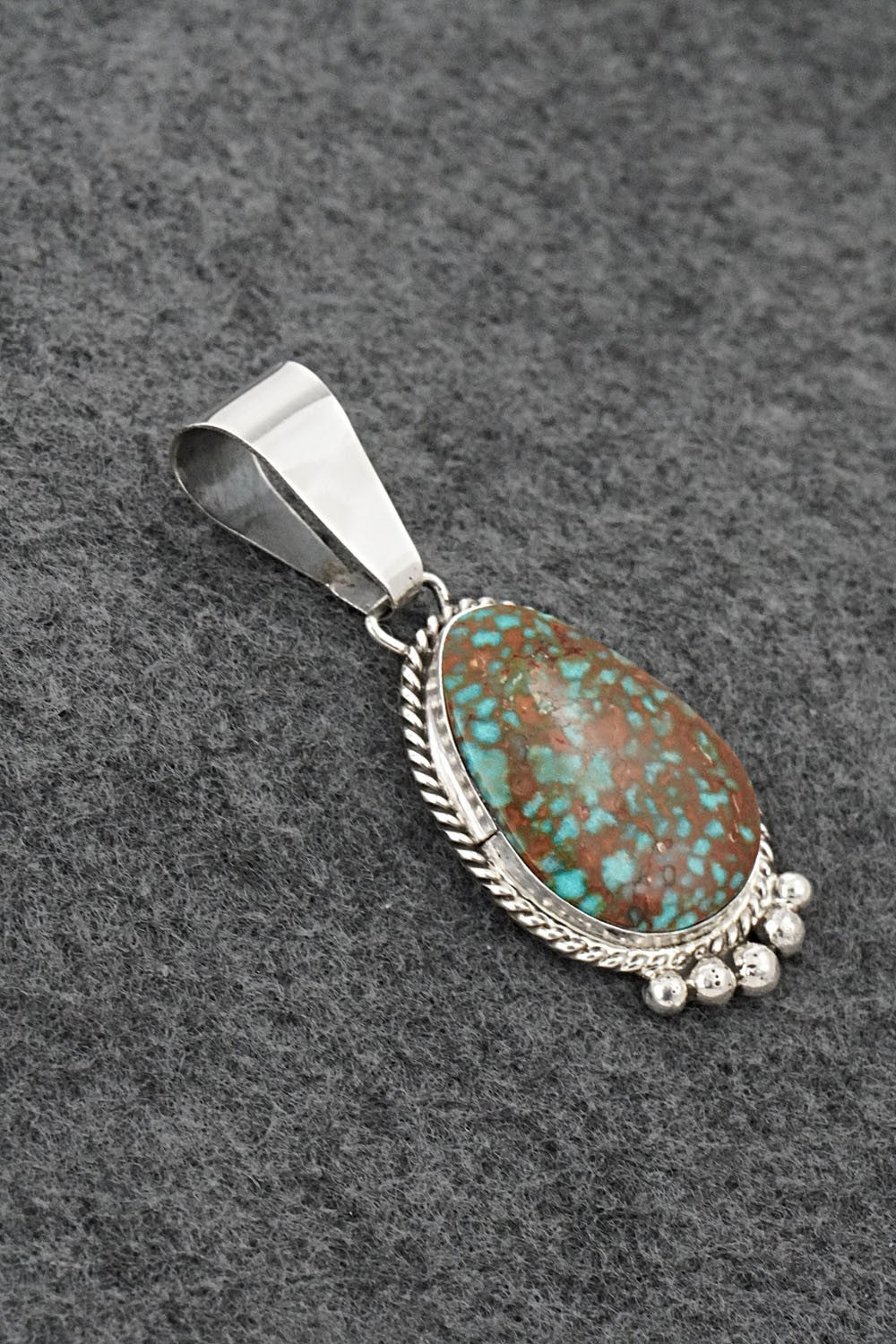 Turquoise & Sterling Silver Pendant - Rena Begay
