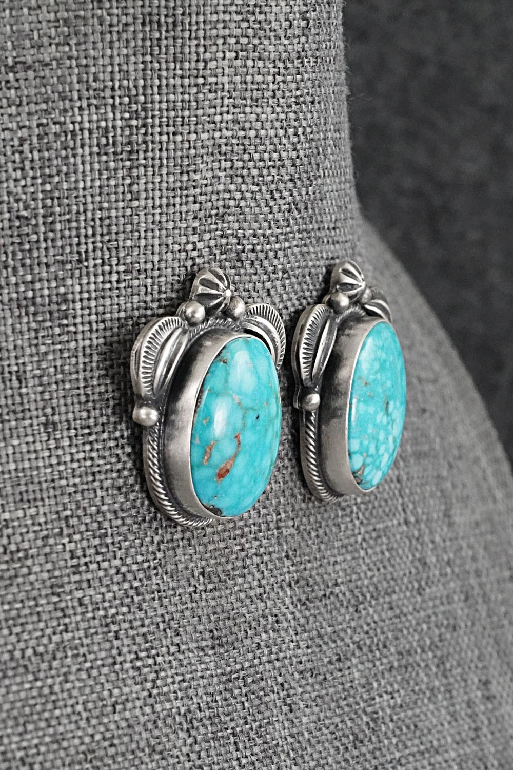 Turquoise & Sterling Silver Necklace and Earrings Set - Randy Boyd