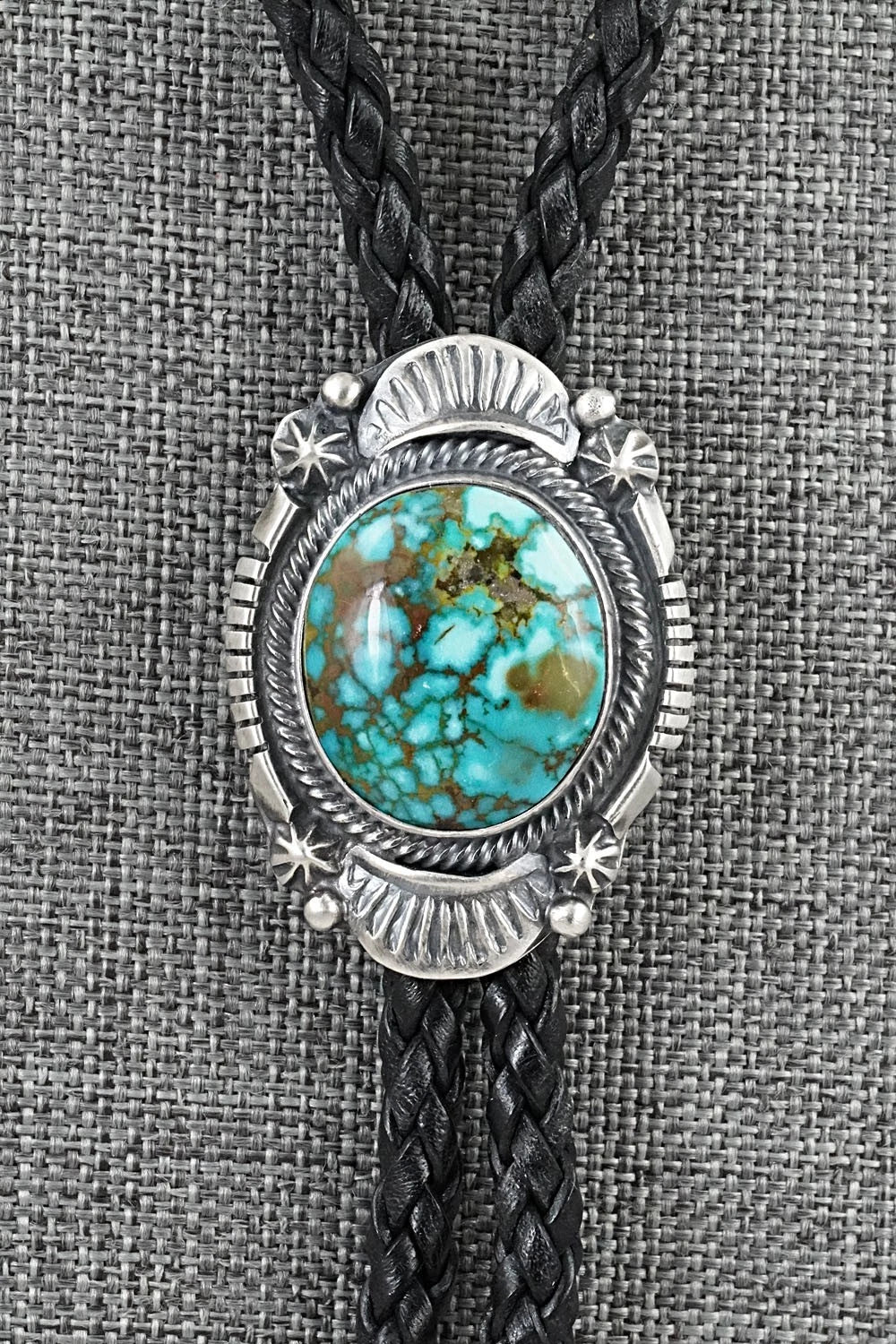Turquoise & Sterling Silver Bolo Tie - Bob Becenti