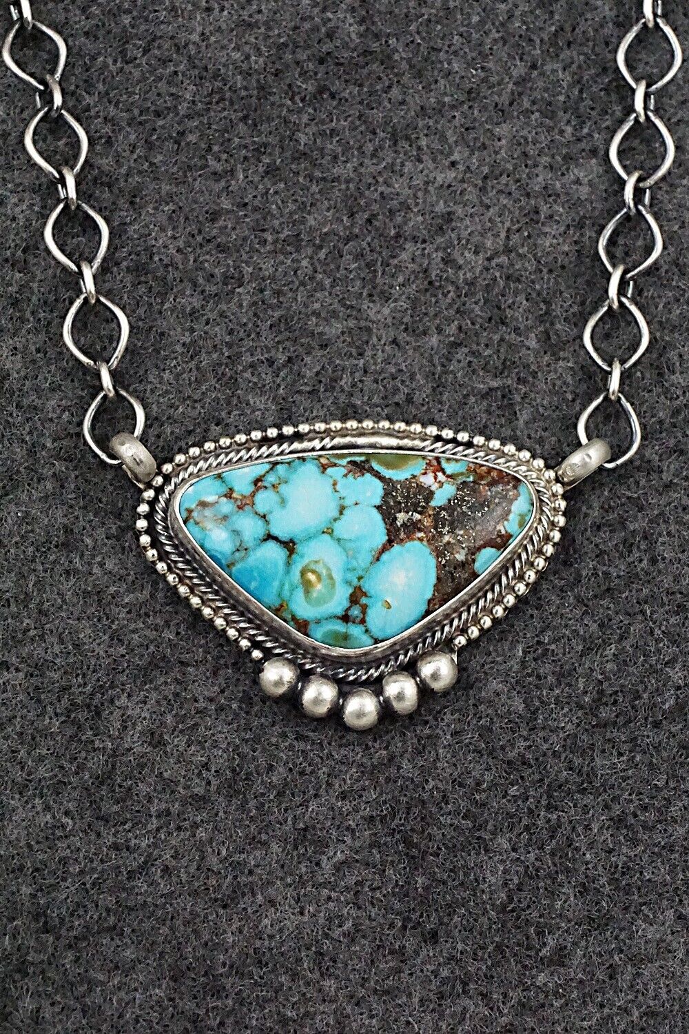 Turquoise & Sterling Silver Necklace - Kathleen Livingston